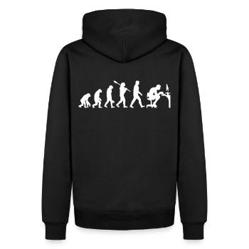 Programmer - Evolution - PC - Computer Scientist - Men’s Premium Organic Hoodie - black - Back - Nico (187cm)