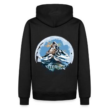 Matterhorn Zermatt coordonne le cadeau souvenir - Sweat à capuche Premium bio Homme - noir - Dos - Nico (187cm)
