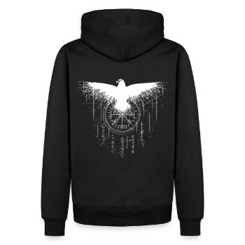 Runes d’aigle Vegvisir - Sweat à capuche Premium bio Homme - noir - Dos - Nico (187cm)
