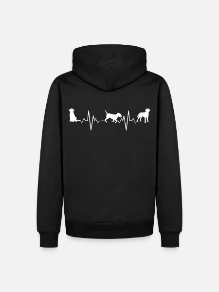 Heartbeat - LABRADOR - Hund - Retriever - Männer Premium Bio Hoodie - Schwarz