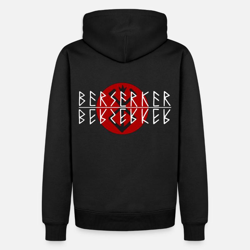 BERSERKER - Runensymbol - Wikinger - Nordisch - Männer Premium Bio Hoodie - Schwarz