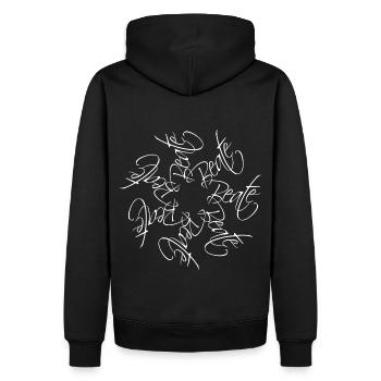 Beate Nom Nom Mandala - Sweat à capuche Premium bio Homme - noir - Dos - Nico (187cm)