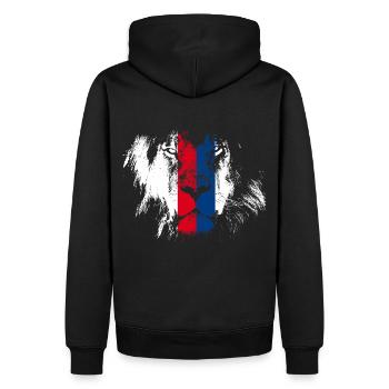 Löwe von Lyon. Frankreich - Männer Premium Bio Hoodie - Schwarz - Hinten - Nico (187cm)
