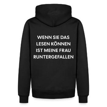 Spruch Motorrad Fahrer Biker - Männer Premium Bio Hoodie - Schwarz - Hinten - Nico (187cm)