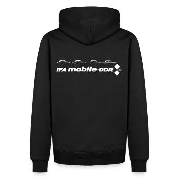 Wartburg - IFA mobile DDR - Historique - Sweat à capuche Premium bio Homme - noir - Dos - Nico (187cm)