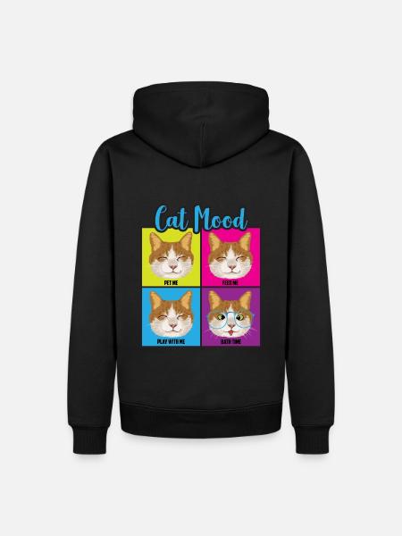 Funny Cat Moods - Men’s Premium Organic Hoodie - black