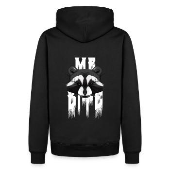 Ich beiße Waschbär - Männer Premium Bio Hoodie - Schwarz - Hinten - Nico (187cm)