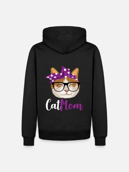 Cat mom / cats mom - Men’s Premium Organic Hoodie - black