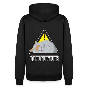 Do not disturb Cat / Katze - Männer Premium Bio Hoodie - Schwarz - Hinten - Nico (187cm)