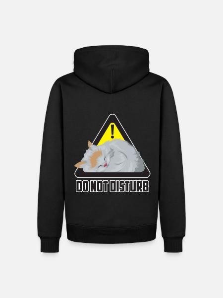 Do not disturb cat / cat - Men’s Premium Organic Hoodie - black