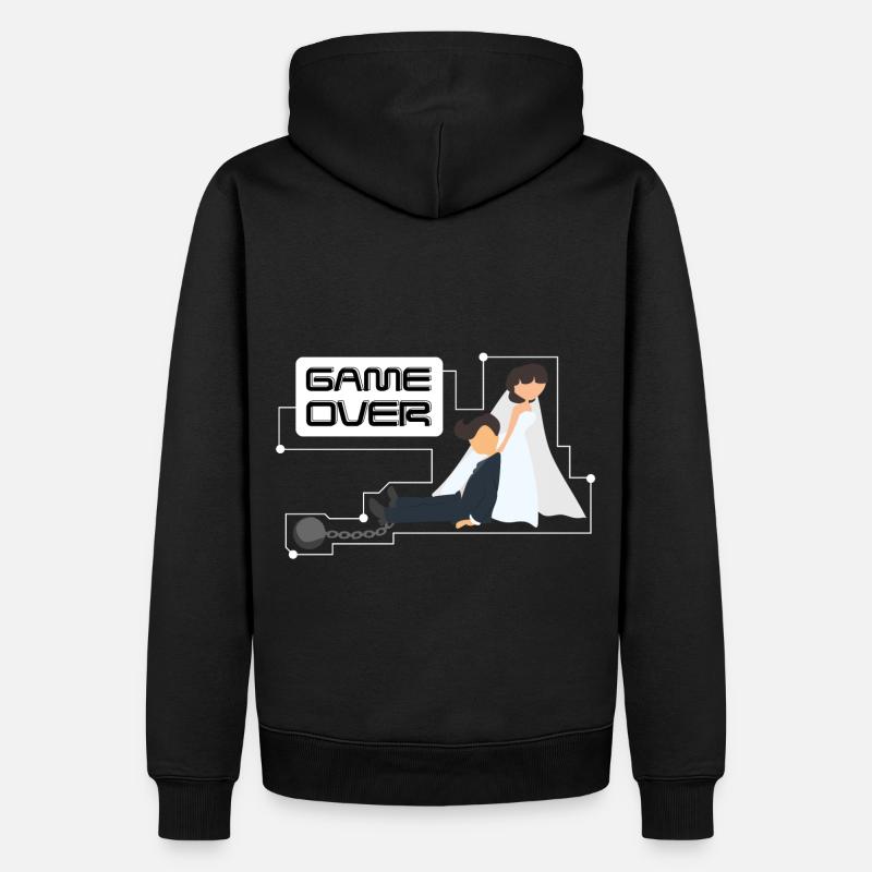 Junggesellenabschied Bachelor Game Over - Männer Premium Bio Hoodie - Schwarz