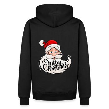 Noël Santa Claus / Noël - Sweat à capuche Premium bio Homme - noir - Dos - Nico (187cm)