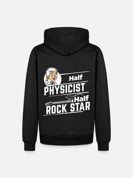 Physiker - Half Rock Star - Männer Premium Bio Hoodie - Schwarz