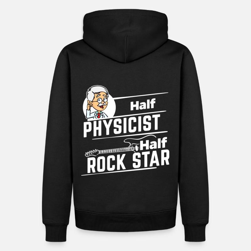 Physiker - Half Rock Star - Männer Premium Bio Hoodie - Schwarz