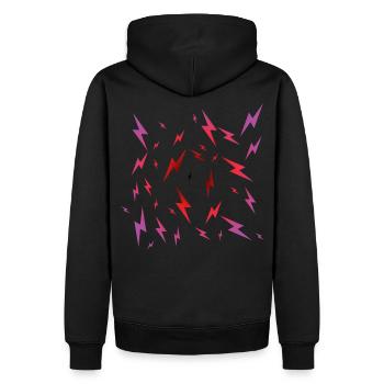 Emo foudre - Sweat à capuche Premium bio Homme - noir - Dos - Nico (187cm)