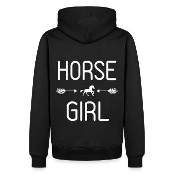 Gallop Into Style Horse Fan Horse Racing Design - Männer Premium Bio Hoodie - Schwarz - Hinten - Nico (187cm)