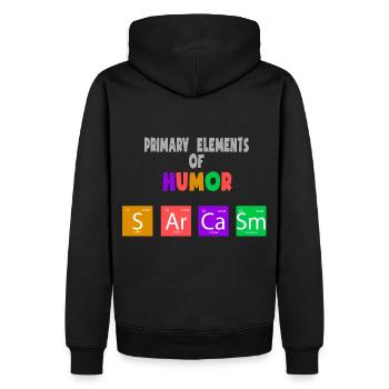 Principaux éléments de l’humour Sarcasme Chemise de chimie - Sweat à capuche Premium bio Homme - noir - Dos - Nico (187cm)