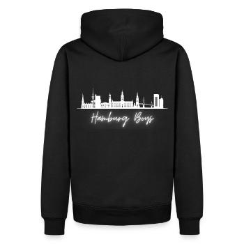 Hamburg Boys - Männer Premium Bio Hoodie - Schwarz - Hinten - Nico (187cm)