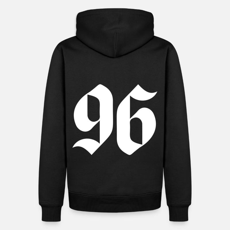 96 - Sweat à capuche Premium bio Homme - noir