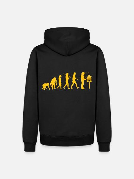 BEEKEEPER - Evolution - Beekeeper Gift - Men’s Premium Organic Hoodie - black