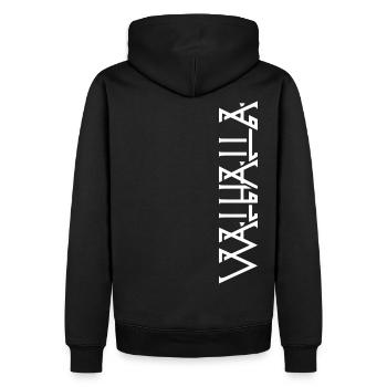 Wotansknoten Thors Hammer Wikinger Vikings German - Männer Premium Bio Hoodie - Schwarz - Hinten - Nico (187cm)