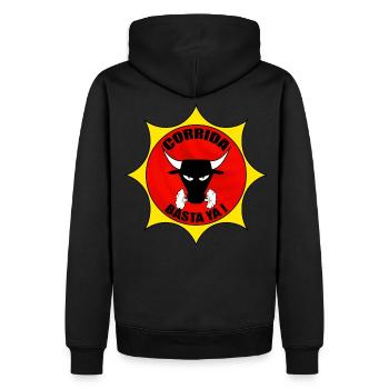 corrida_1 - Sweat à capuche Premium bio Homme - noir - Dos - Nico (187cm)