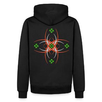 pinstriping_basque_02 - Sweat à capuche Premium bio Homme - noir - Dos - Nico (187cm)