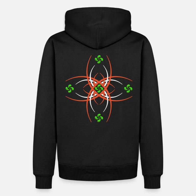 pinstriping_basque_02 - Sweat à capuche Premium bio Homme - noir