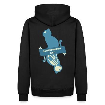 Cadeau de t-shirt Physics Cat de Schrödinger avec un t-shirt Physics - Sweat à capuche Premium bio Homme - noir - Dos - Nico (187cm)