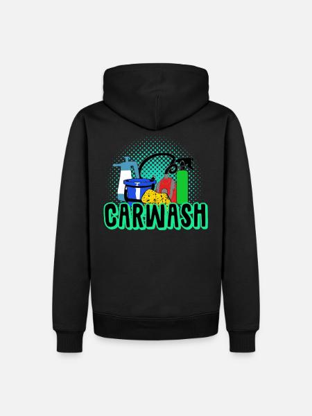 Autowaschen - Männer Premium Bio Hoodie - Schwarz