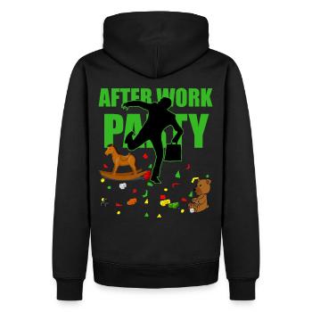 Expectant parents - Men’s Premium Organic Hoodie - black - Back - Nico (187cm)