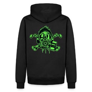 Cool gasmask Graffiti Urban Shirt Gift - Ekologisk premiumluvtröja herr - svart - Bak - Nico (187cm)