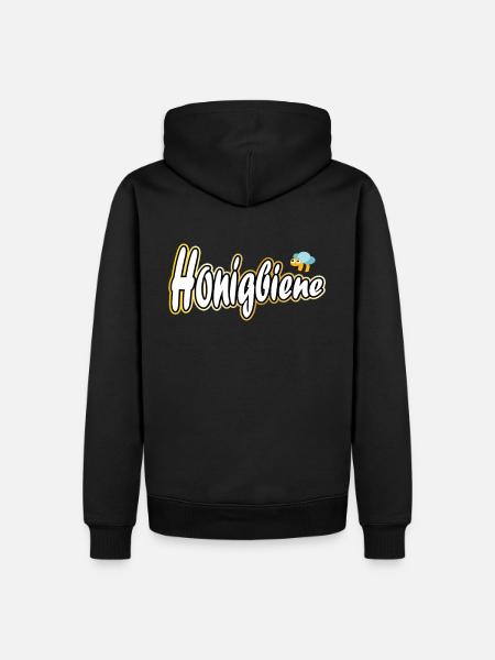 Honey bee with bee - Men’s Premium Organic Hoodie - black