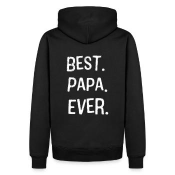 Meilleur papa - Sweat à capuche Premium bio Homme - noir - Dos - Nico (187cm)