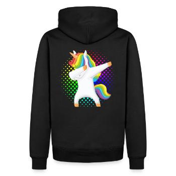 Dabbing Unicorn Dabbendes Unicorn Dab Idée cadeau - Sweat à capuche Premium bio Homme - noir - Dos - Nico (187cm)