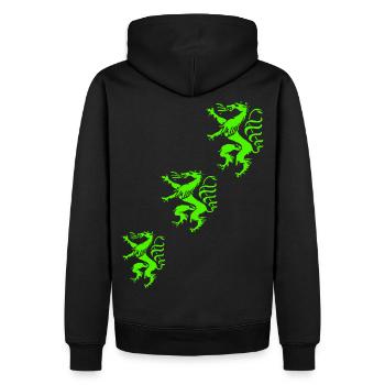 Steiermark - Männer Premium Bio Hoodie - Schwarz - Hinten - Nico (187cm)