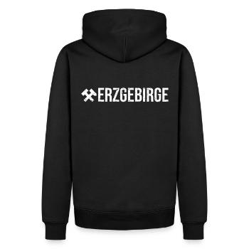 Erzgebirge Shirt - Männer Premium Bio Hoodie - Schwarz - Hinten - Nico (187cm)
