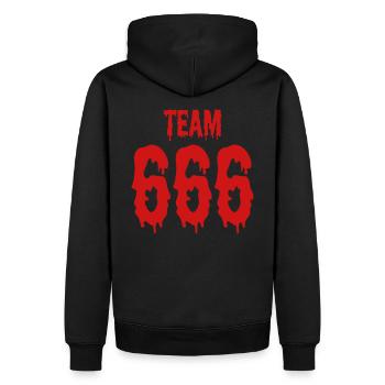 Costume de groupe Halloween Team 666 - Sweat à capuche Premium bio Homme - noir - Dos - Nico (187cm)