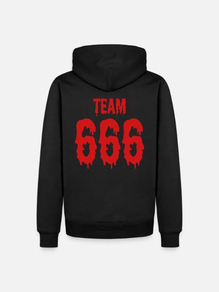 Team 666 Halloween group costume - Men’s Premium Organic Hoodie - black