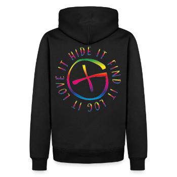 Love it - Men’s Premium Organic Hoodie - black - Back - Nico (187cm)