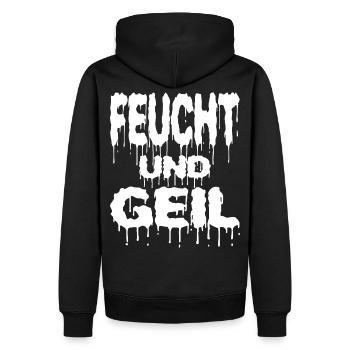 Sex Sexualität Sexy girl Sexbombe Sexist - Männer Premium Bio Hoodie - Schwarz - Hinten - Nico (187cm)