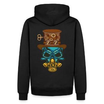 Steampunk Steampunker Steampunks Steampunkers - Männer Premium Bio Hoodie - Schwarz - Hinten - Nico (187cm)