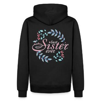 Meilleure sœur - Sweat à capuche Premium bio Homme - noir - Dos - Nico (187cm)