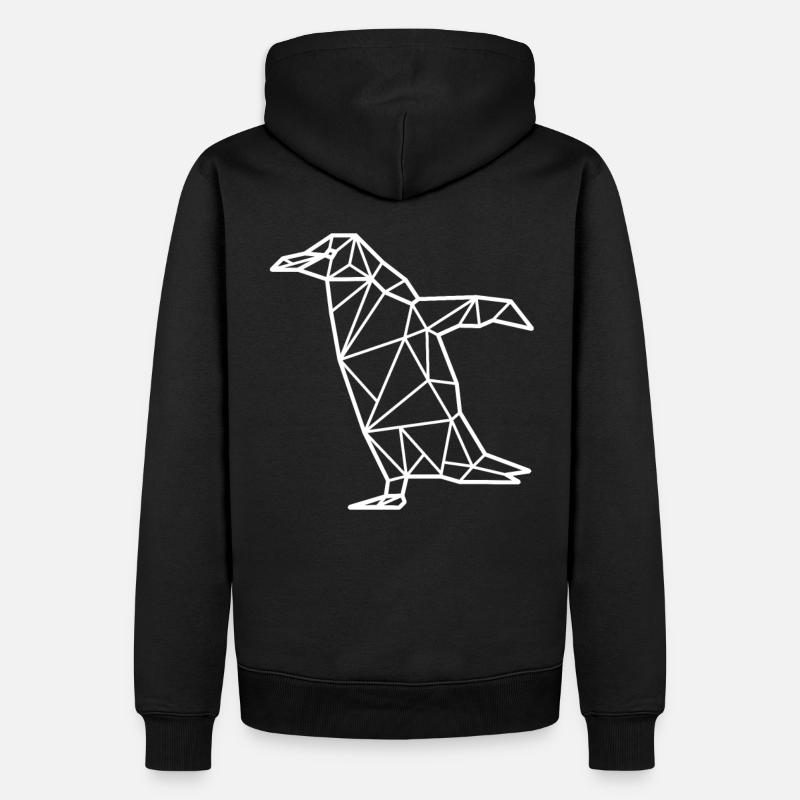 Polygone de pingouin - Sweat à capuche Premium bio Homme - noir