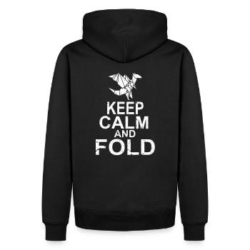 Origami Drachen Falten - Männer Premium Bio Hoodie - Schwarz - Hinten - Nico (187cm)