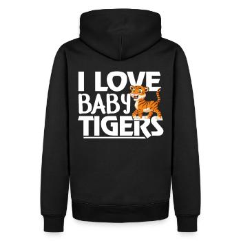 Baby Tiger - Sweat à capuche Premium bio Homme - noir - Dos - Nico (187cm)