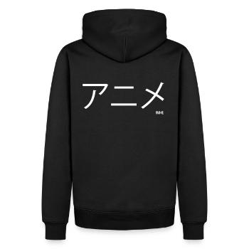 Anime Japan - Männer Premium Bio Hoodie - Schwarz - Hinten - Nico (187cm)