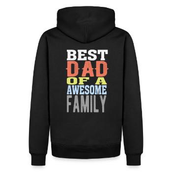 Meilleur papa - Sweat à capuche Premium bio Homme - noir - Dos - Nico (187cm)