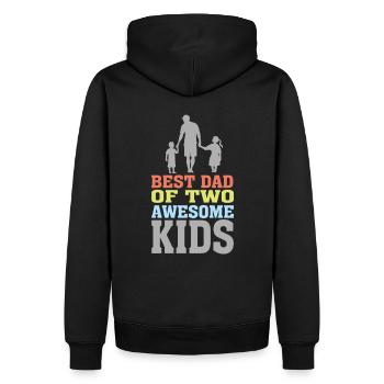 Meilleur papa - Sweat à capuche Premium bio Homme - noir - Dos - Nico (187cm)