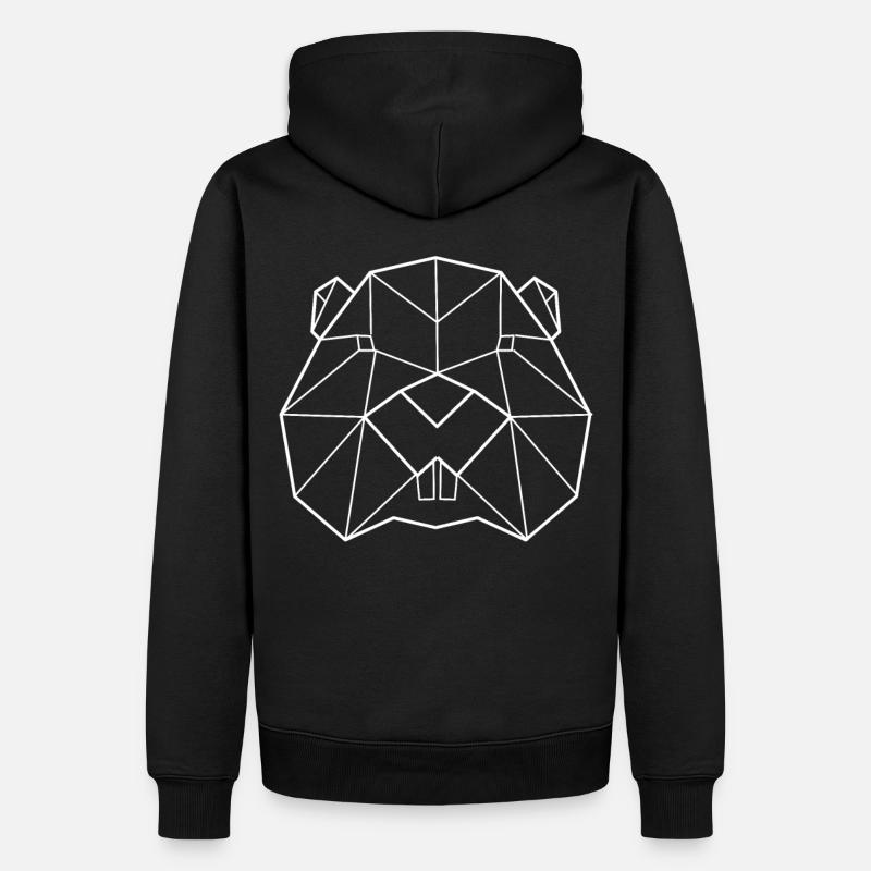 Polygone de castor - Sweat à capuche Premium bio Homme - noir